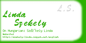 linda szekely business card